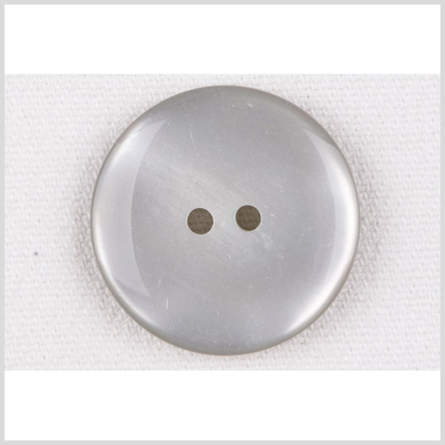 Plastic 2-Hole Button - 40L/25.5mm - Silvery Gray Metallic