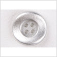 Plastic 4-Hole Button - 28L/18mm - Metallic Silver Crinkle