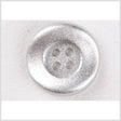 Plastic 4-Hole Button - 36L/23mm - Metallic Silver Crinkle