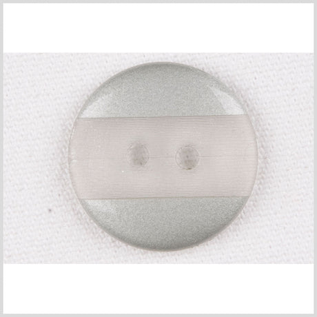 Plastic 2-Hole Button - 24L/15mm - Light Gray Engraved Ribbing Stripe
