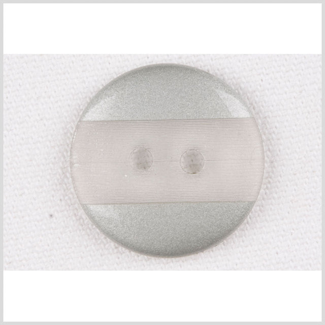 Plastic 2-Hole Button - 24L/15mm - Light Gray Engraved Ribbing Stripe