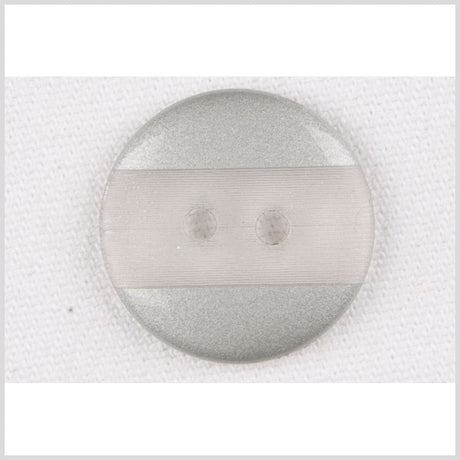 Plastic 2-Hole Button - 28L/18mm - Light Gray Engraved Ribbing Stripe