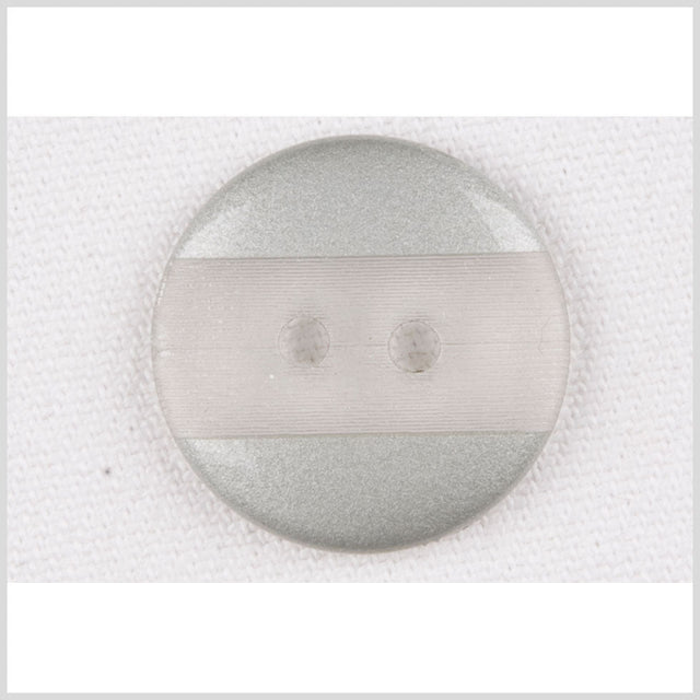 Plastic 2-Hole Button - 28L/18mm - Light Gray Engraved Ribbing Stripe