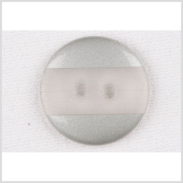 Plastic 2-Hole Button - 32L/20mm - Light Gray Engraved Ribbing Stripe