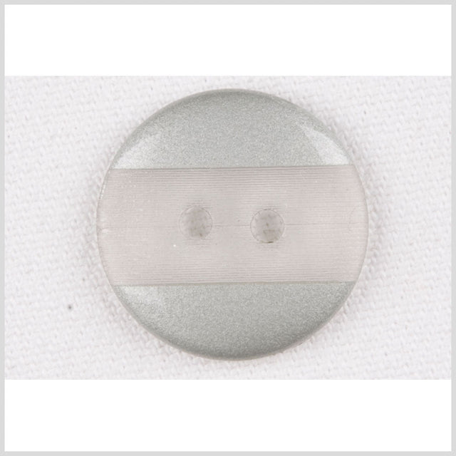 Plastic 2-Hole Button - 36L/23mm - Light Gray Engraved Ribbing Stripe