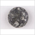 Plastic Shank Back Button - 44L/28mm - Domed Gray, White and Metallic Gray Mosaic