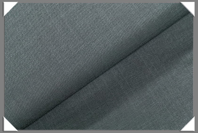 Medium Grey Vegan Sharkskin Polyester Fabric - Solid Grey, 60" Width