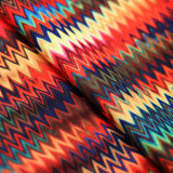 Earth-NYKS Polyester Spandex Fabric - Multicolor Chevron Zigzag, 58/60" Width (1 Yard)