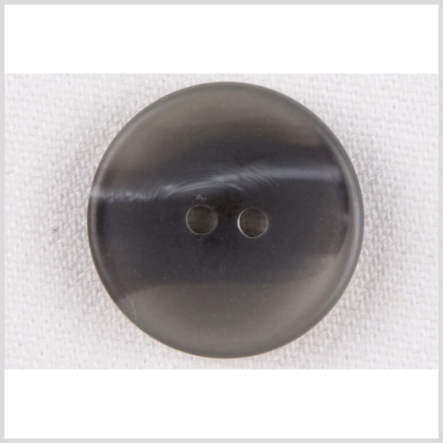 Plastic 2-Hole Button - 28L/18mm - Dish Shaped Charcoal, Gray and White Streaks