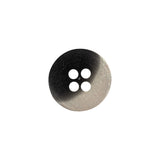 Plastic 4-Hole Button - 24L/15mm - Silvery Gray Iridescent Striations