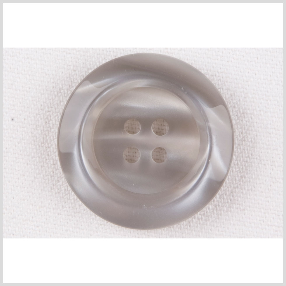 Plastic 4-Hole Button - 44L/28mm - Smokey Gray Swirls