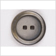 Plastic 2-Hole Button - 44L/28mm - Gunmetal and Gold Glitter with Square Holes