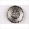 Plastic 4-Hole Button - 48L/30.5mm - Metallic Gray Double Rim