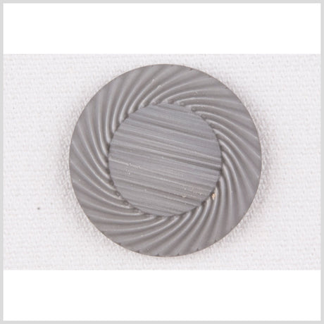 Plastic Shank Back Button - 40L/25.5mm - Light Gray Ribs and Swirls Embossed