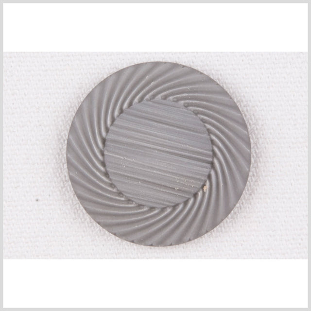 Plastic Shank Back Button - 40L/25.5mm - Light Gray Ribs and Swirls Embossed