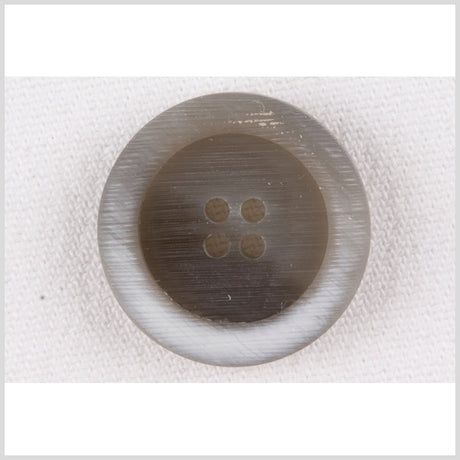 Plastic 4-Hole Button - 36L/23mm - Gray Ombre with Ridges
