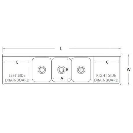 LJ1818-1R One Compartment NSF Commercial Sink with Right Drainboard - Bowl Size 18 x 18