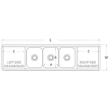 LJ2424-1R One Compartment NSF Commercial Sink with Right Drainboard - Bowl Size 24 x 24