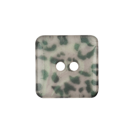 Iridescent Snow Leopard Spotted 2-Hole Square Plastic Button - 40L/25.5mm