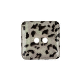 Iridescent Snow Leopard Spotted 2-Hole Square Plastic Button - 40L/25.5mm