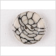 Ivory/Black Plastic Button - 28L/18mm