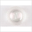 Plastic Shank Back Button - 36L/23mm - Iridescent White Dome with Braided Rim