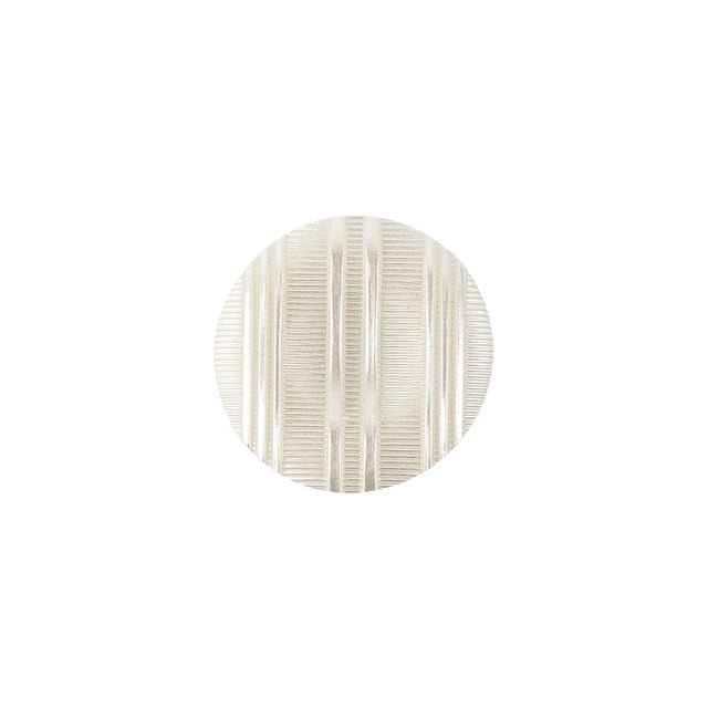 Plastic Shank Back Button - 24L/15mm - Off White Ribs and Stripes