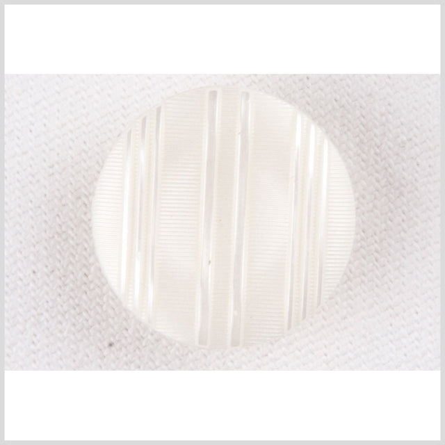 Plastic Shank Back Button - 28L/18mm - Off White Ribs and Stripes