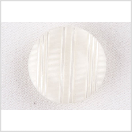 Plastic Shank Back Button - 32L/20mm - Off White Ribs and Stripes