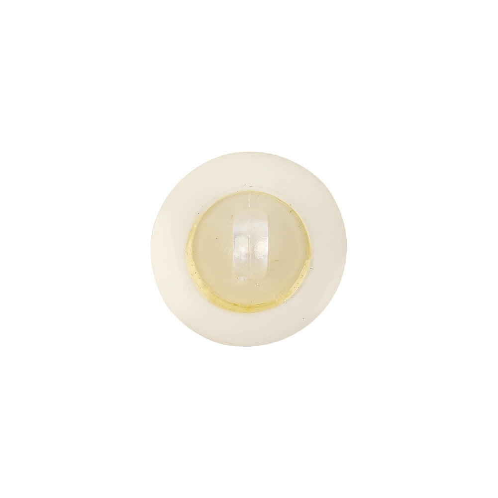 Plastic Shank Back Button - 24L/15mm - Ivory Gold Luster