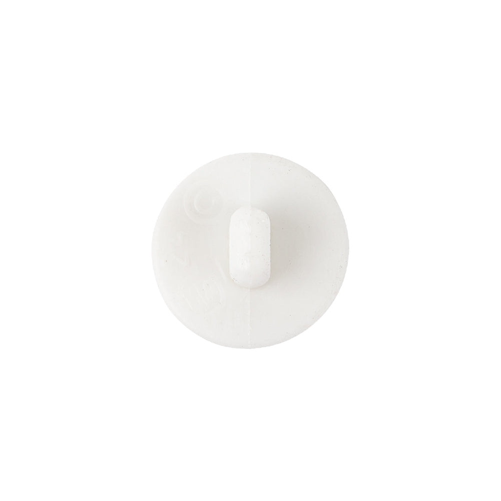 White Plastic Button - 24L/15mm