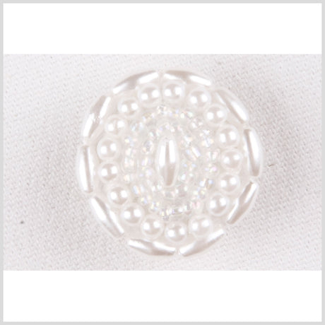 White Plastic Button - 40L/25.5mm