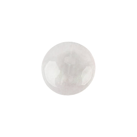Plastic Shank Back Button - 24L/15mm - Iridescent White Dome Shaped