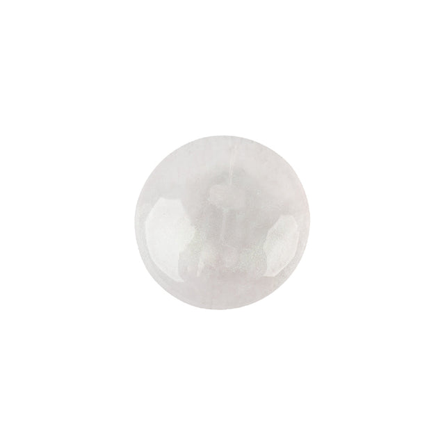 Plastic Shank Back Button - 24L/15mm - Iridescent White Dome Shaped
