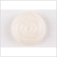 Plastic Shank Back Button - 40L/25.5mm - Off White Rose Shaped