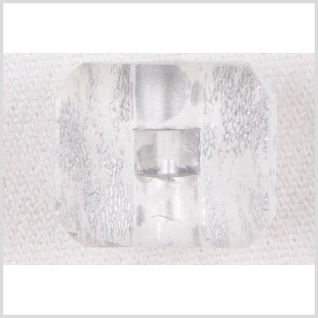 Clear White Plastic Button - 20L/12.5mm