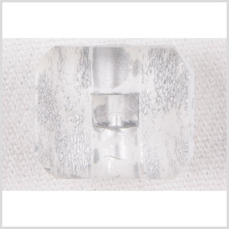Clear White Plastic Button - 24L/15mm