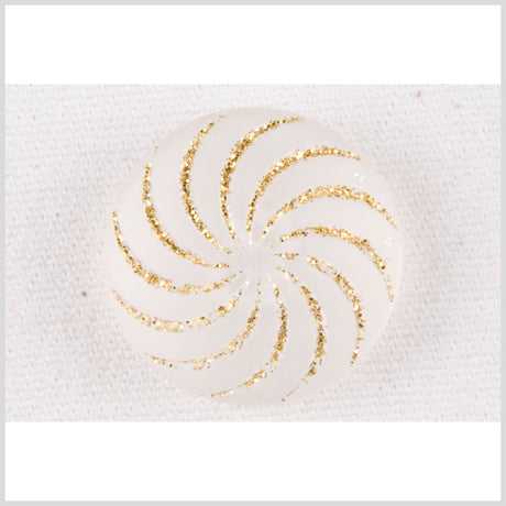 Clear Gold Plastic Button - 20L/12.5mm