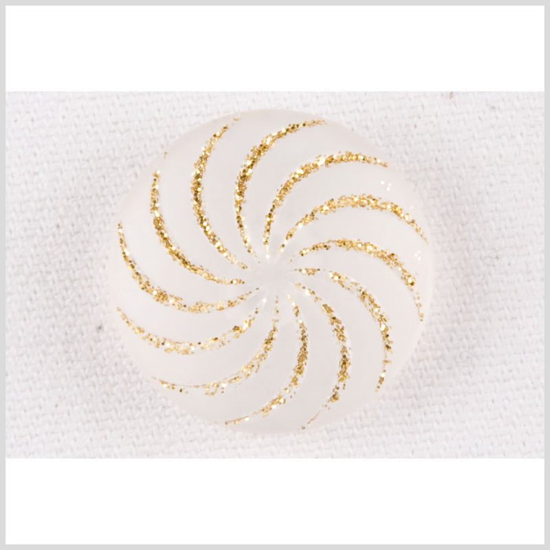 Clear Gold Plastic Button - 24L/15mm
