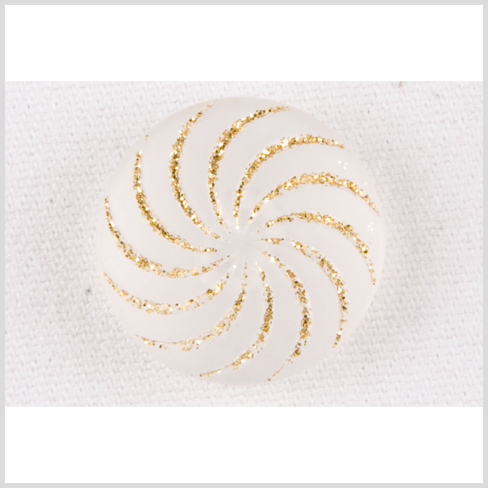 Clear Gold Plastic Button - 24L/15mm