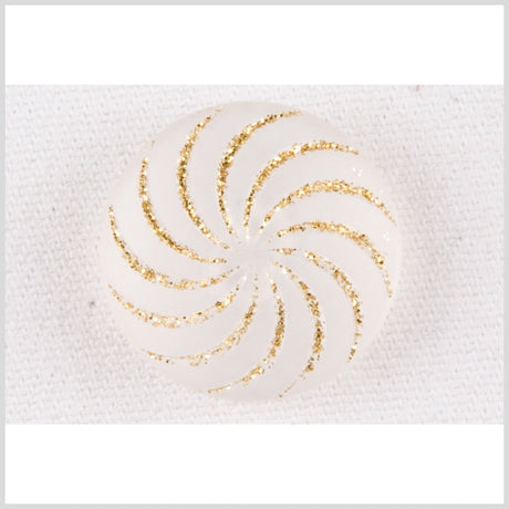 Clear Gold Plastic Button - 24L/15mm