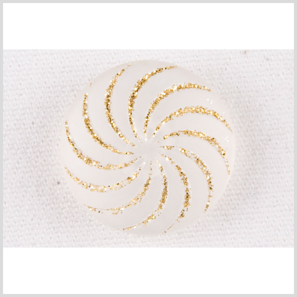 Clear Gold Plastic Button - 36L/23mm