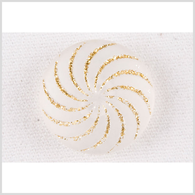 Clear Gold Plastic Button - 36L/23mm