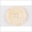 Plastic 4-Hole Button - 32L/20mm - Matte Ivory, Beige and Orange Confetti Spots Dish Shaped