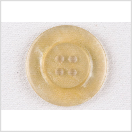 Plastic 4-Hole Button - 44L/28mm - Translucent Ivory and Gold Glitter