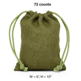 Colored Jute Bags 6 '' X 10 '' Moss