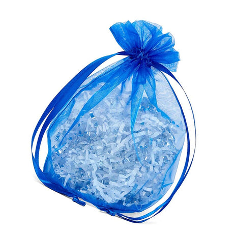Wide Round Flat Bottom Organza Bags 6 1/2'' x 4'' x 7'' for Decorative Favors