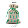 Holiday Metallic Tree Bag 8” x 10” Fabric for Gifts