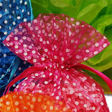 Polka Dot Organza Bag 6" x 9" Large and Versatile