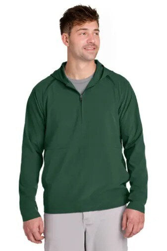 Sport-Tek® Repeat Half Zip Long Sleeve Hooded Jacket